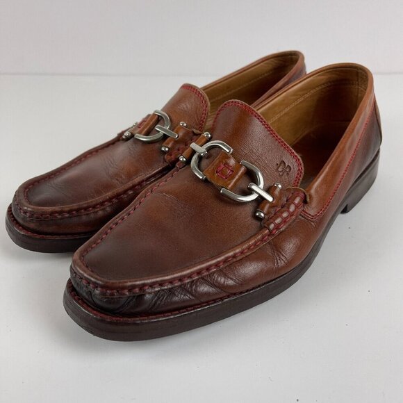 Donald J Pliner Other - Donald J Pliner Mens Dustee Loafer Dress Shoes Brown Leather Moc Toe Slip On 10M